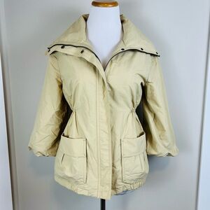 Vince khaki Tan Utility Jacket with Stand-Up Collar